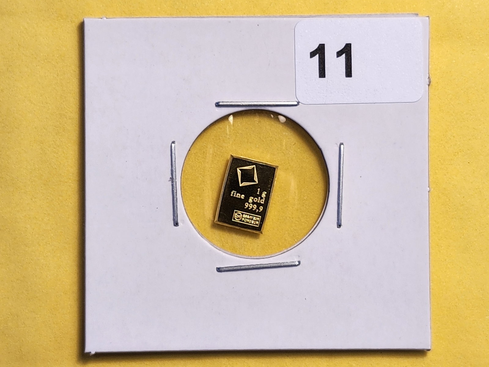 GOLD! Valcambi One Gram .9999 fine gold bar - 2
