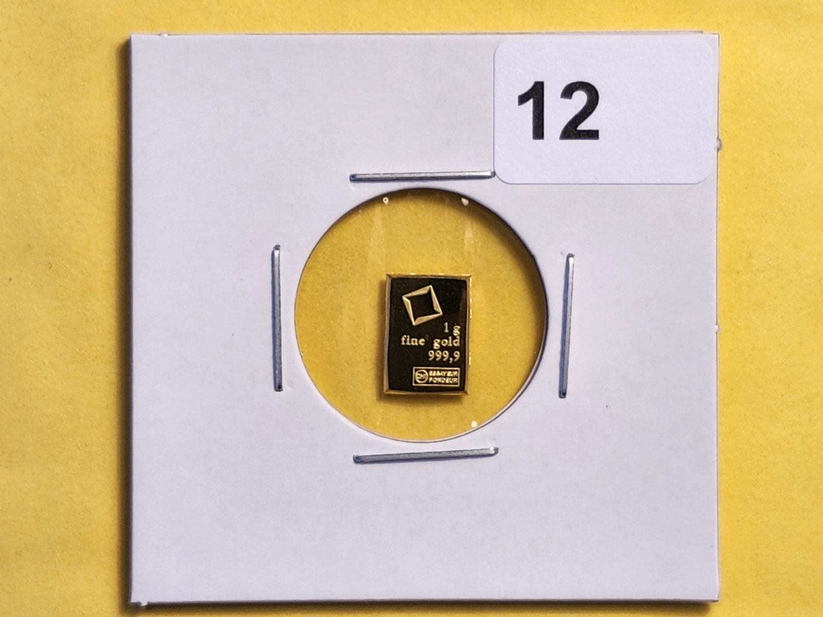 GOLD! Valcambi One Gram .9999 fine gold bar - 2