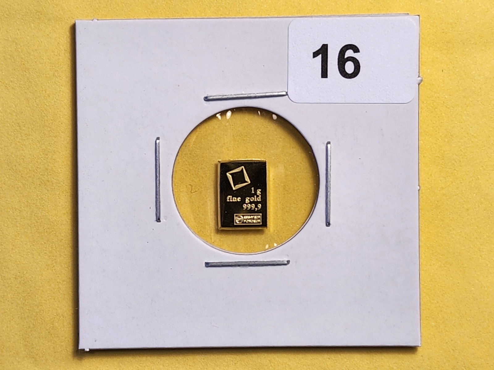 GOLD! Valcambi One Gram .9999 fine gold bar - 2