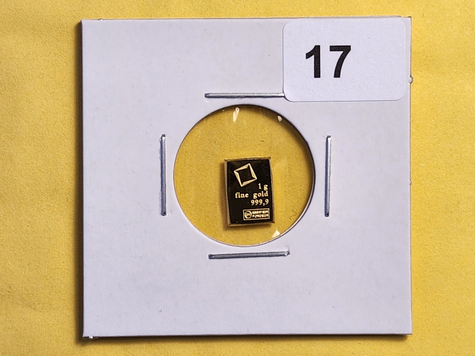 GOLD! Valcambi One Gram .9999 fine gold bar - 2