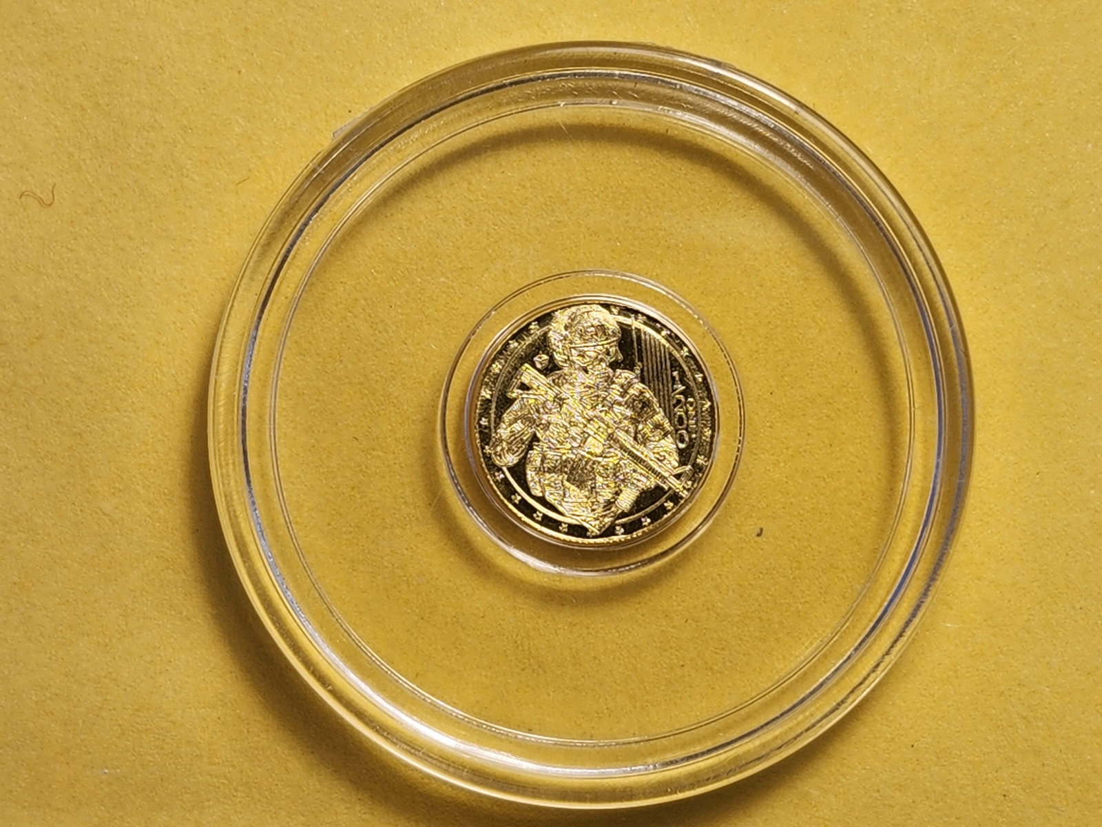 GOLD! GEM Brilliant .9999 fine gold art round - 4