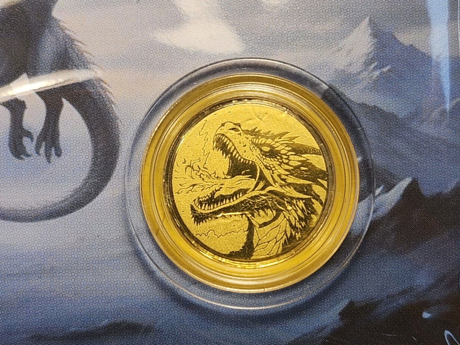 GOLD! GEM Brilliant Uncirculated .9999 fine gold art round: Weighs 1/1000th Troy Ounce