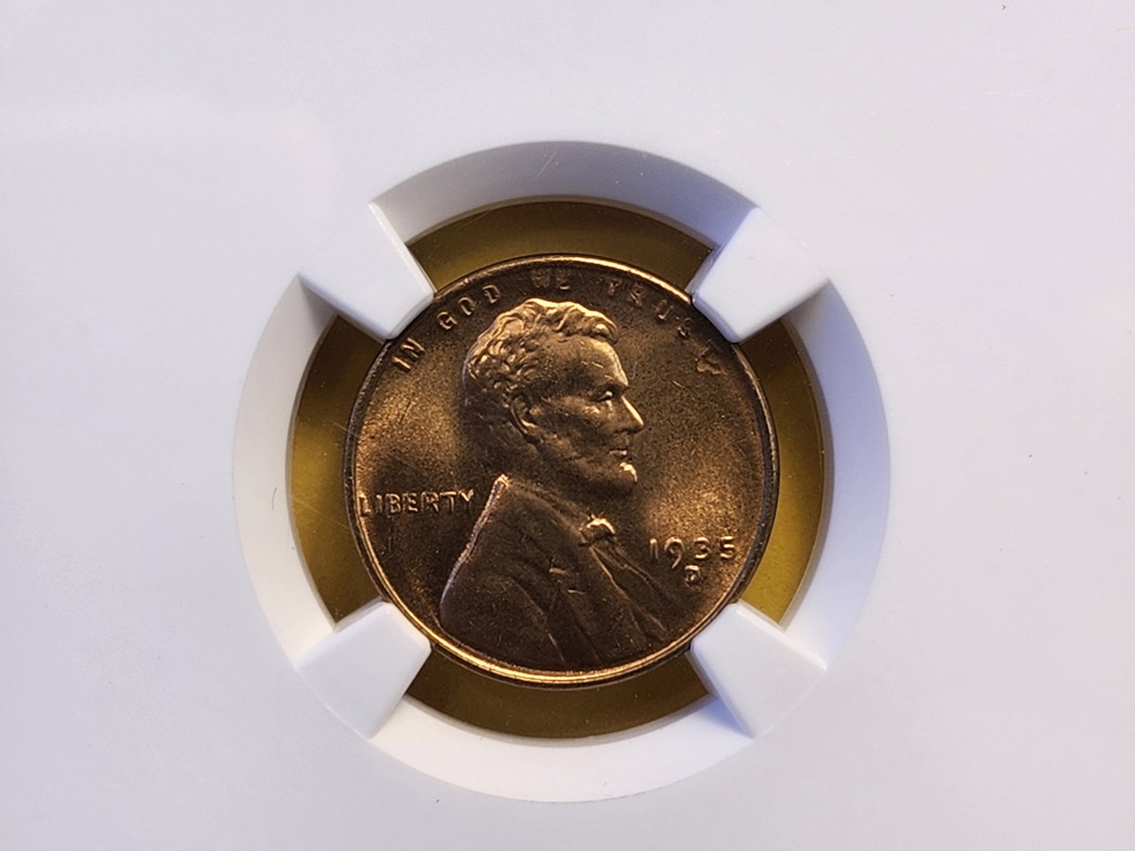 GEM! NGC 1935-D Wheat Cent in Mint State 66 RED (1 of 4)
