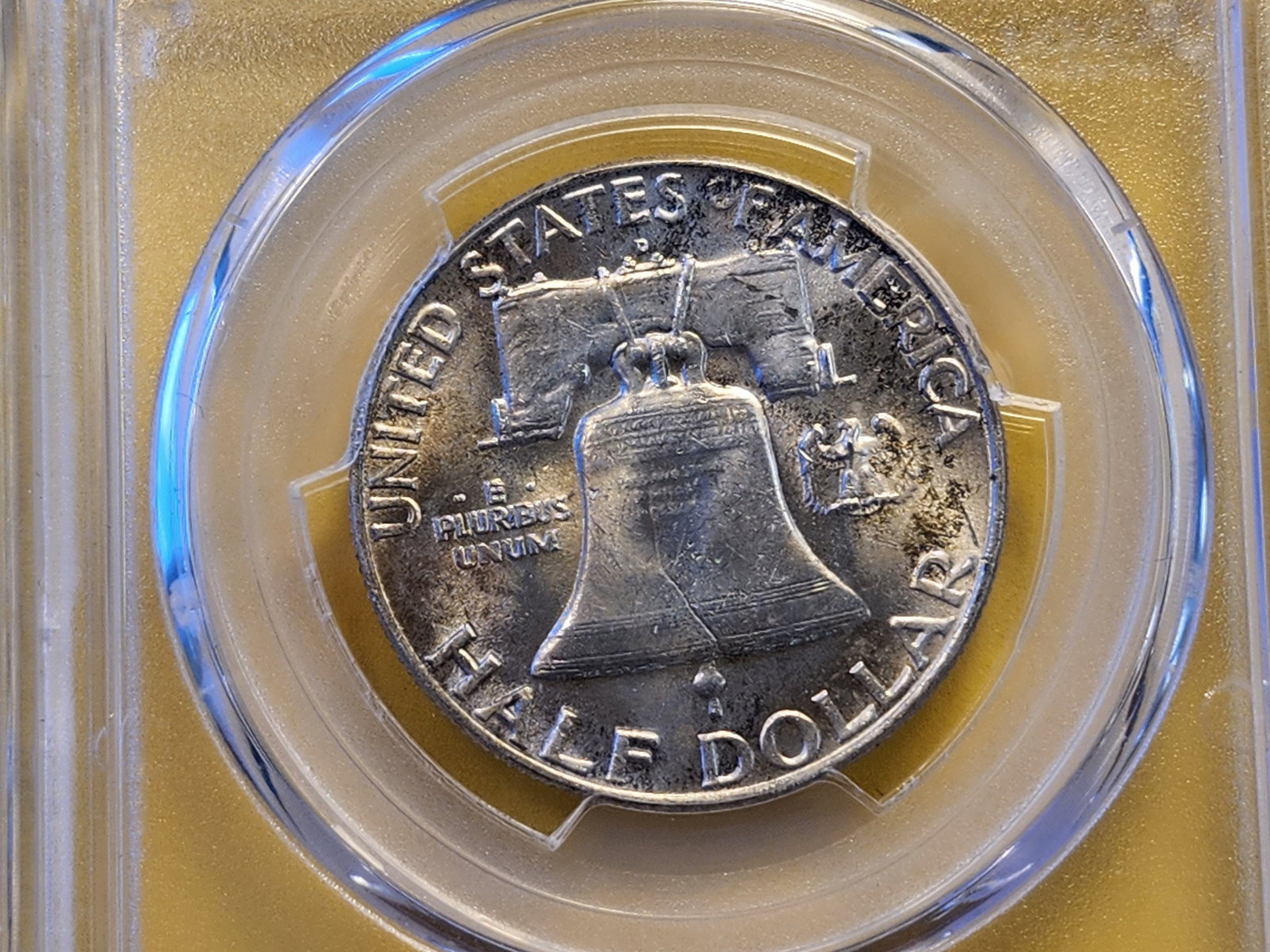 PCGS 1960-D Franklin Half Dollar in Mint State 64 Full Bell Lines - 4