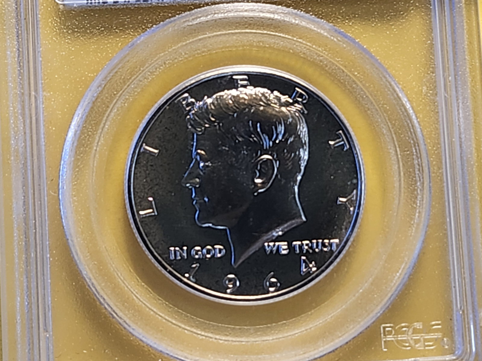 VARIETY! PCGS 1964 Kennedy Half Dollar in Proof 67: Accented Hair
