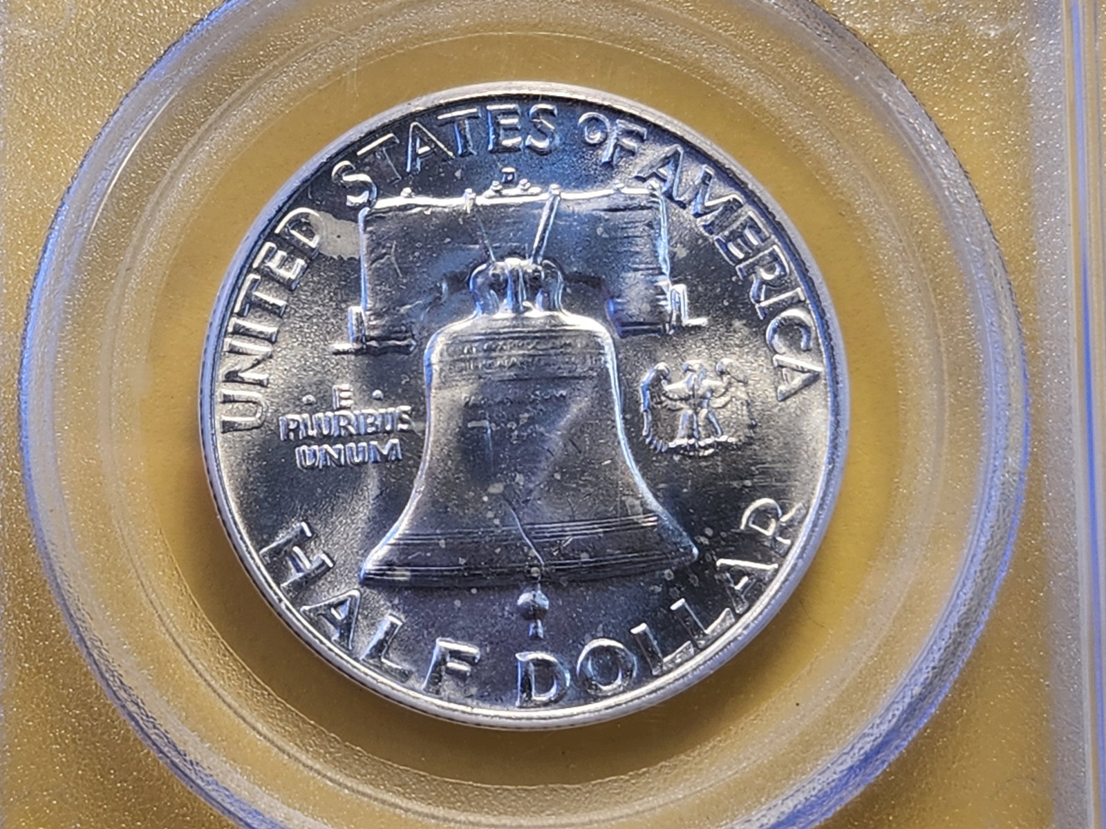 PCGS 1954-D Franklin Half Dollar in Mint State 64 Full Bell Lines - 4