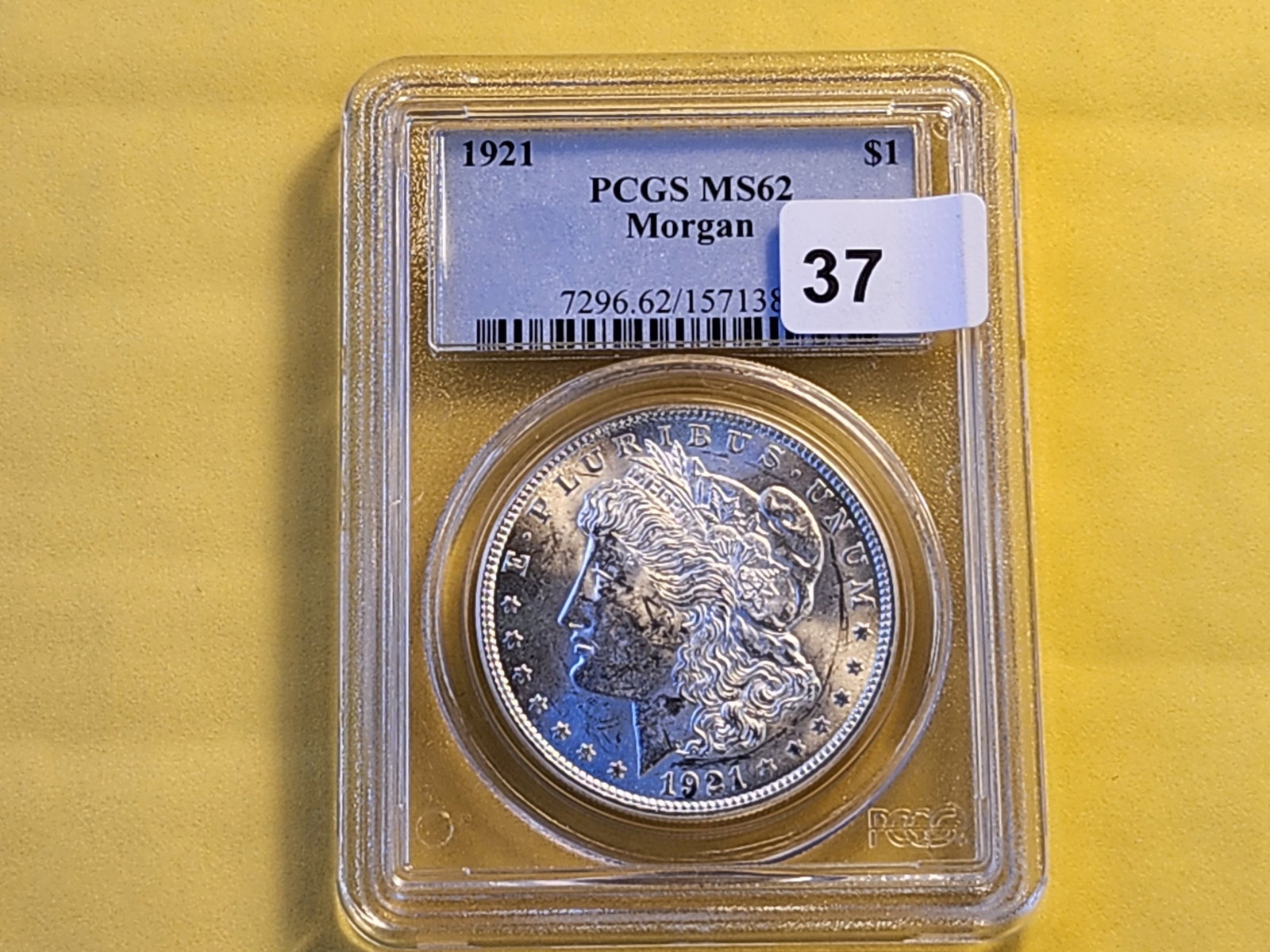 PCGS 1921 Morgan Dollar in Mint State 62 - 2
