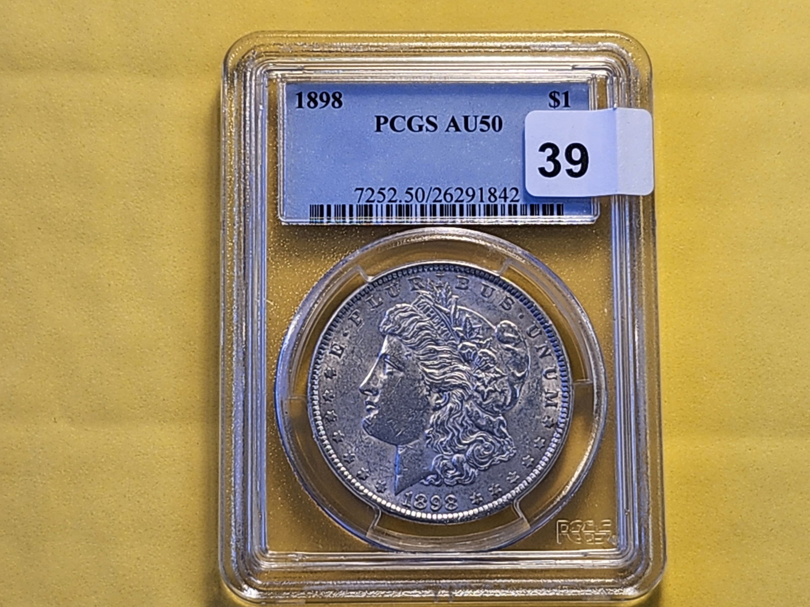PCGS 1898 Morgan Dollar in About Uncirculated 50 - 2