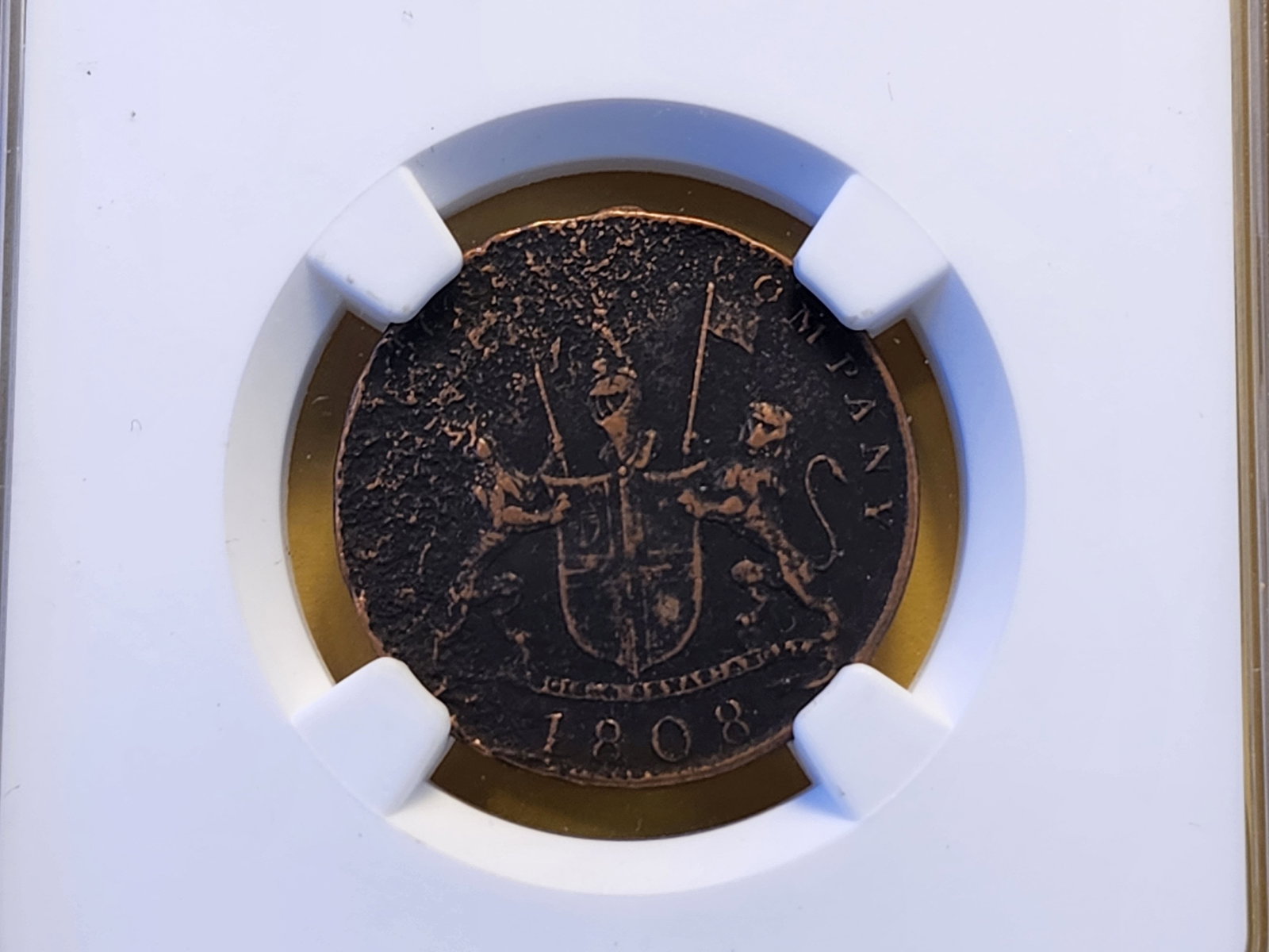 NGC 1808 East India Company 10 Cash: Madras Presidency. Admiral Gardner