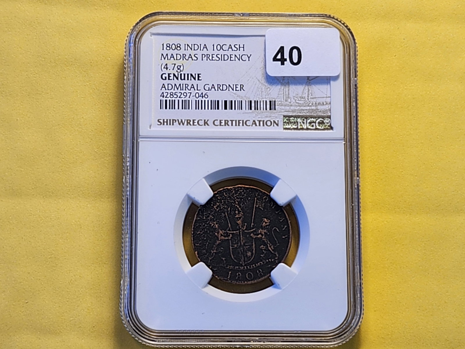 NGC 1808 East India Company 10 Cash - 2