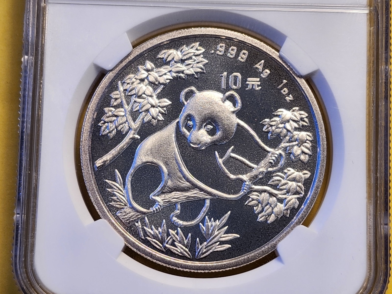 SUPERB GEM! NGC 1992 China 10 Yuan Silver Panda: Small Date