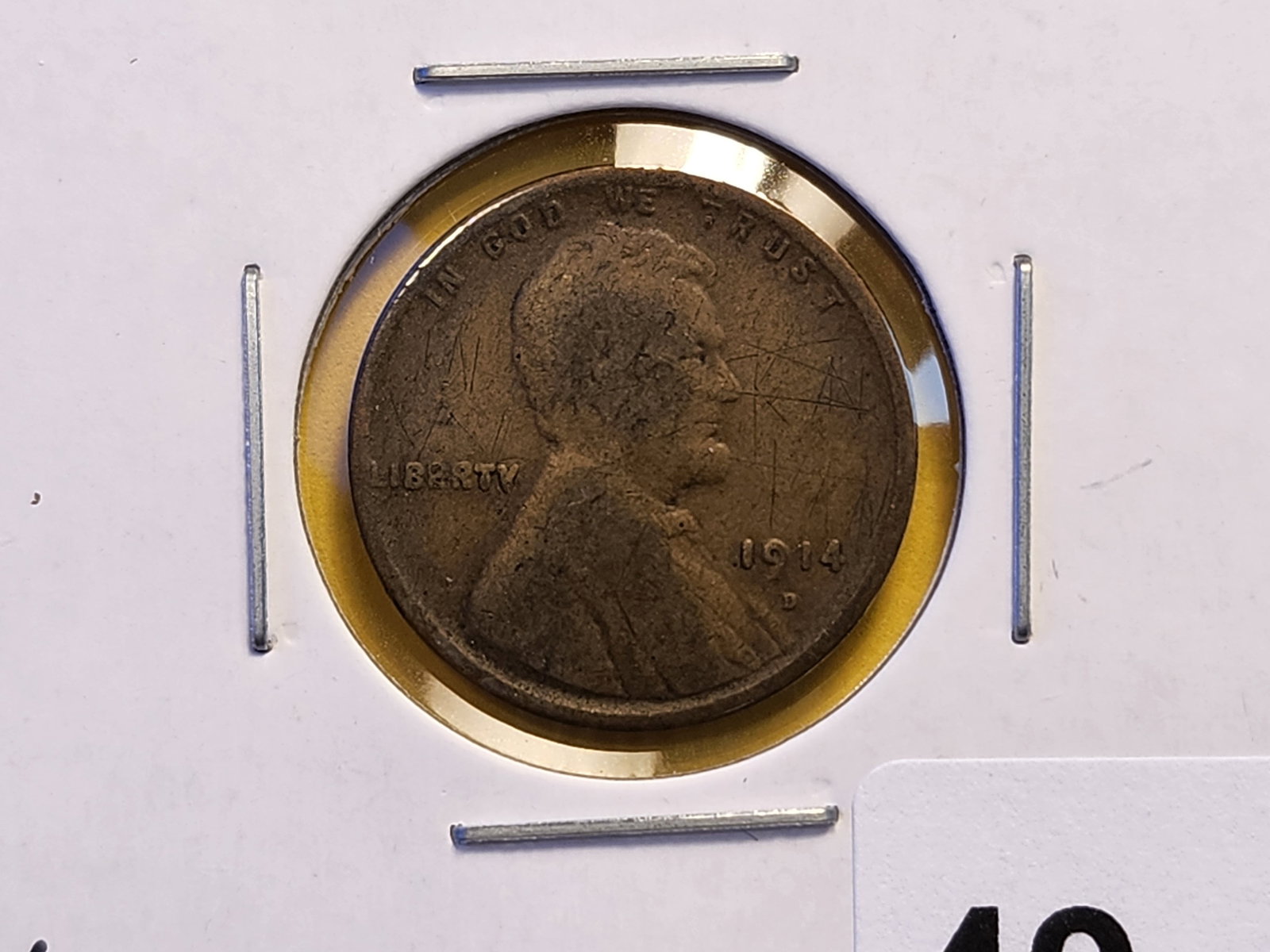 KEY DATE! 1914-D Wheat Cent: In Very Good -details