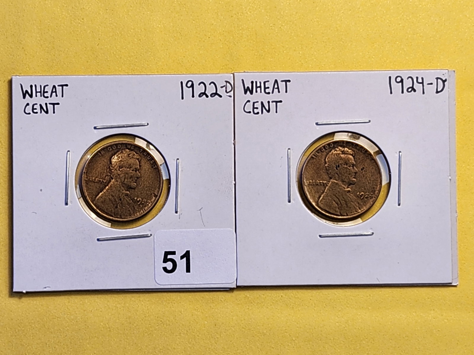Two Better Date Wheat Cents: 1922-D and 1924-D