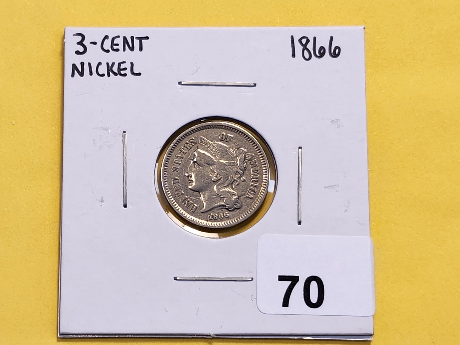 1866 Three Cent Nickel - 2