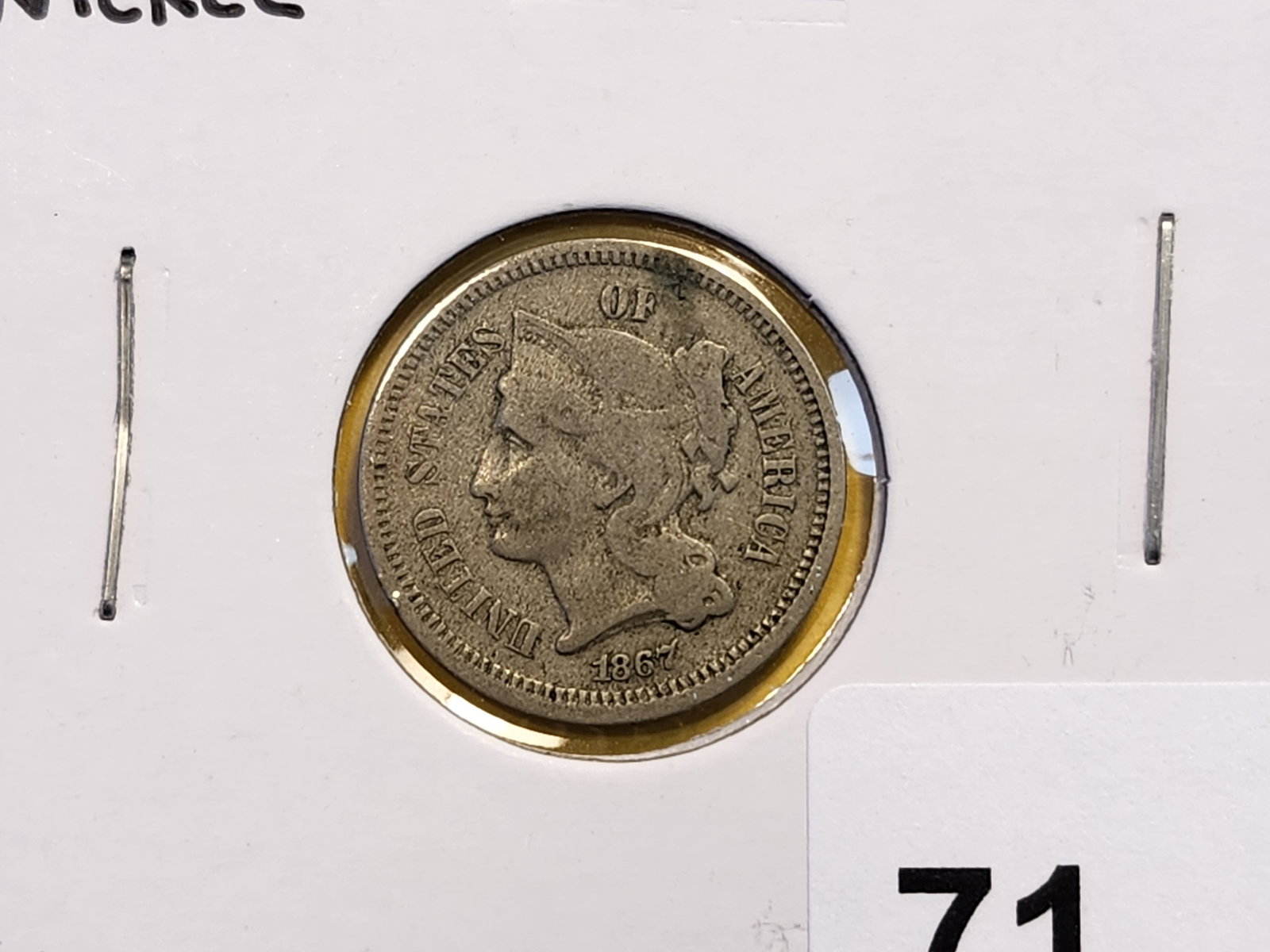 1867 and 1873 Three Cent Nickel - 2