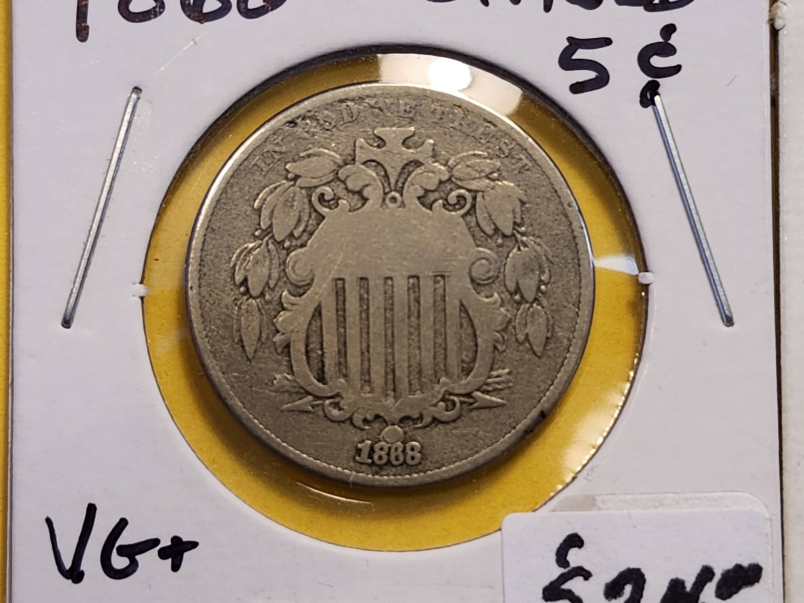 1868 and 1869 Shield Nickel - 2