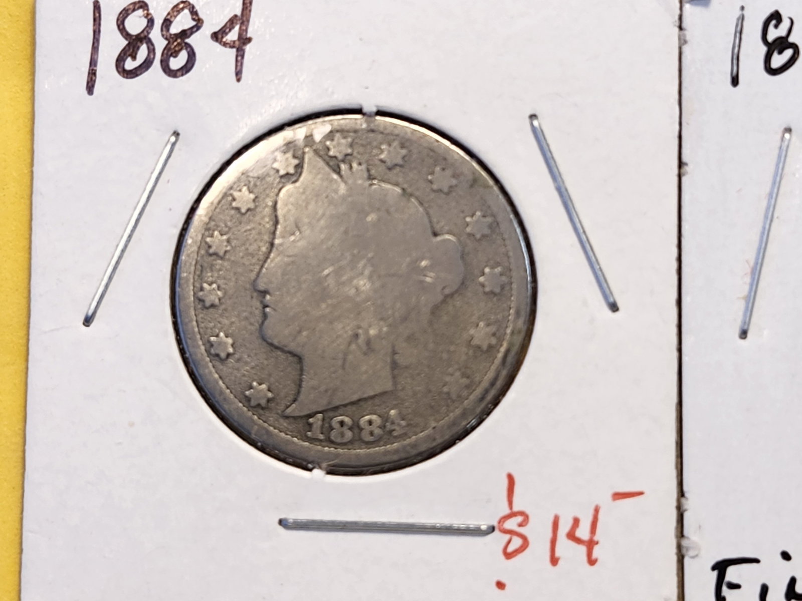1884 and 1887 Liberty "V" Nickel - 2