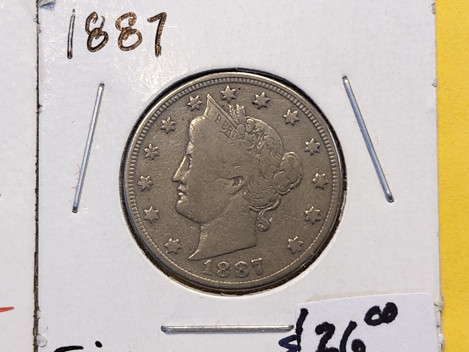 1884 and 1887 Liberty "V" Nickel - 3