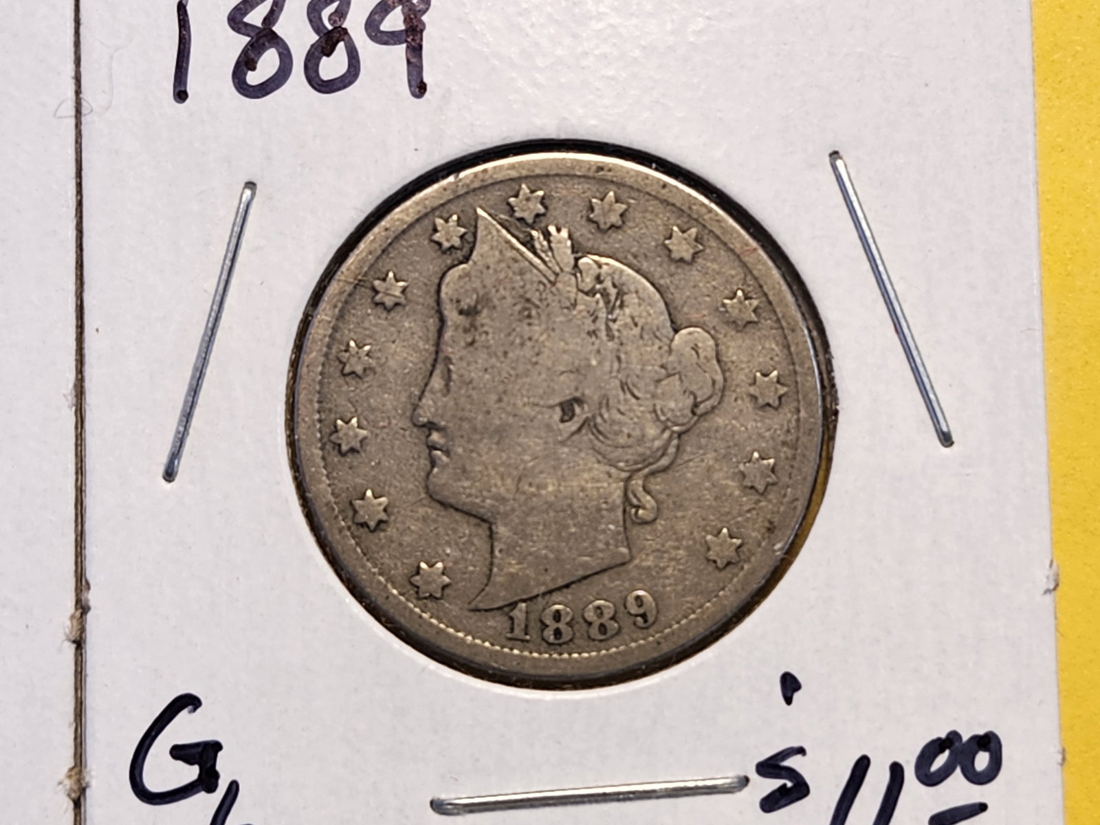 1888 and 1889 Liberty "V" Nickel - 3