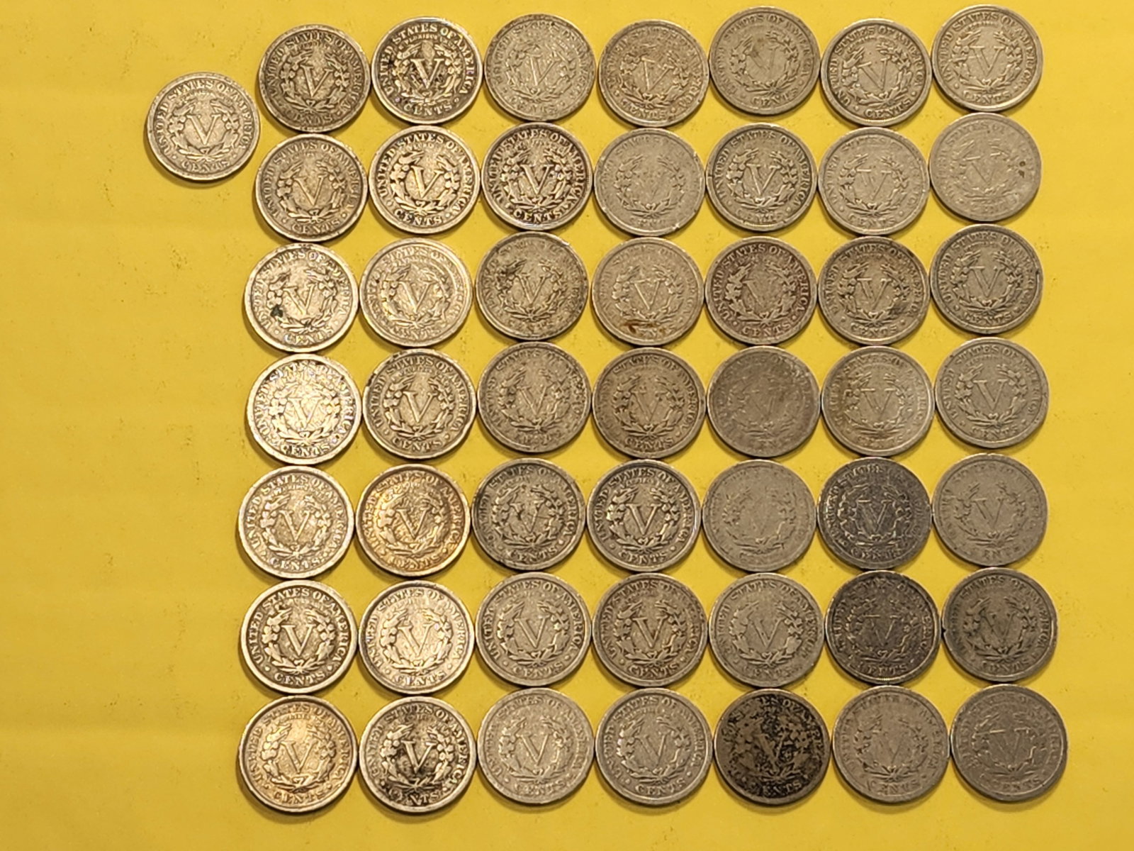 Fifty Liberty "V" Nickels - 6