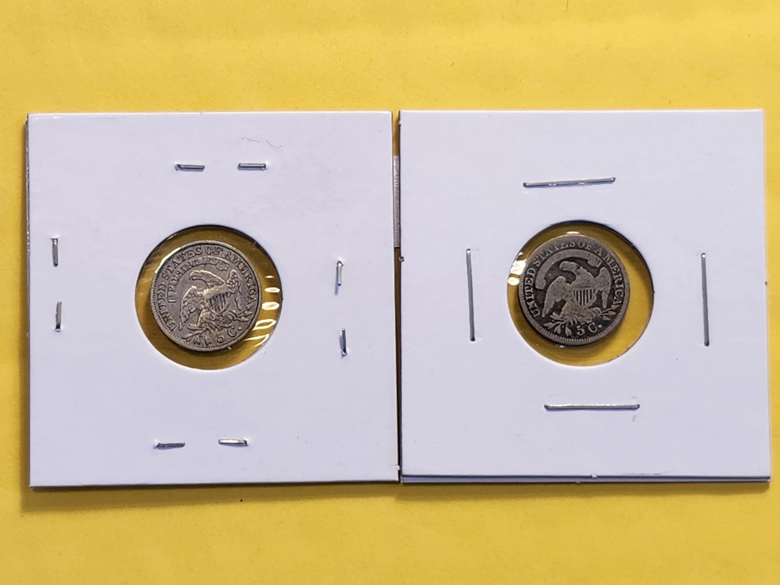1832 and 1835 Capped Bust Silver Half Dime - 6