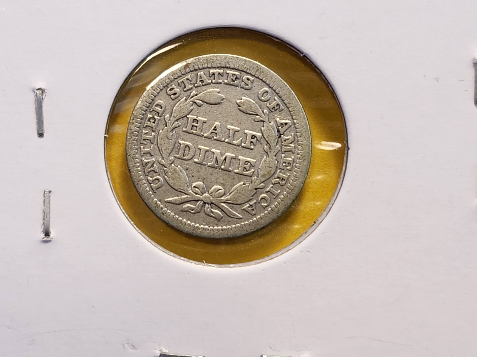 Variety! 1854 Seated Liberty Silver Half Dime - 4