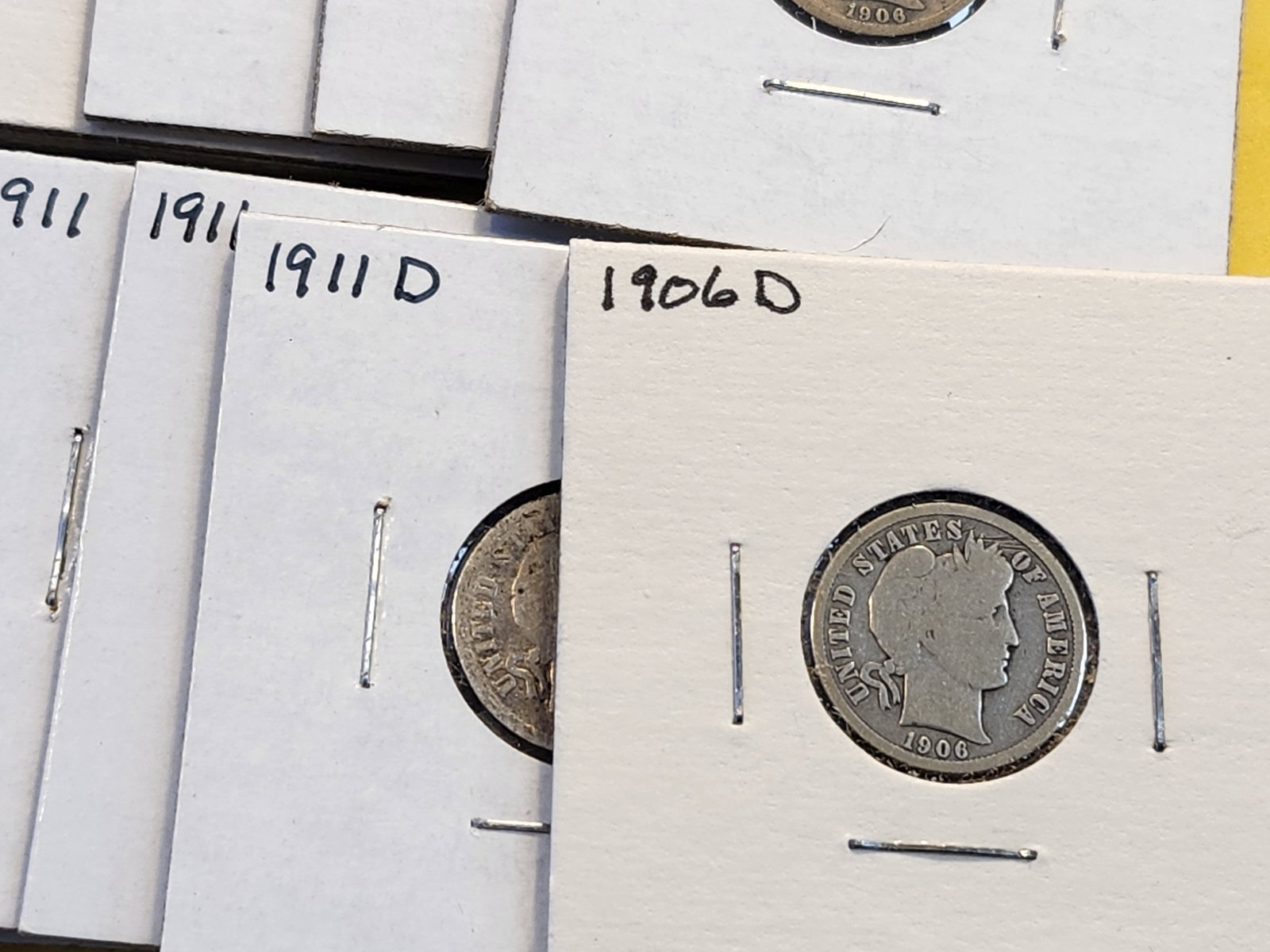 Twenty-Eight Mixed Barber Silver Dimes - 2