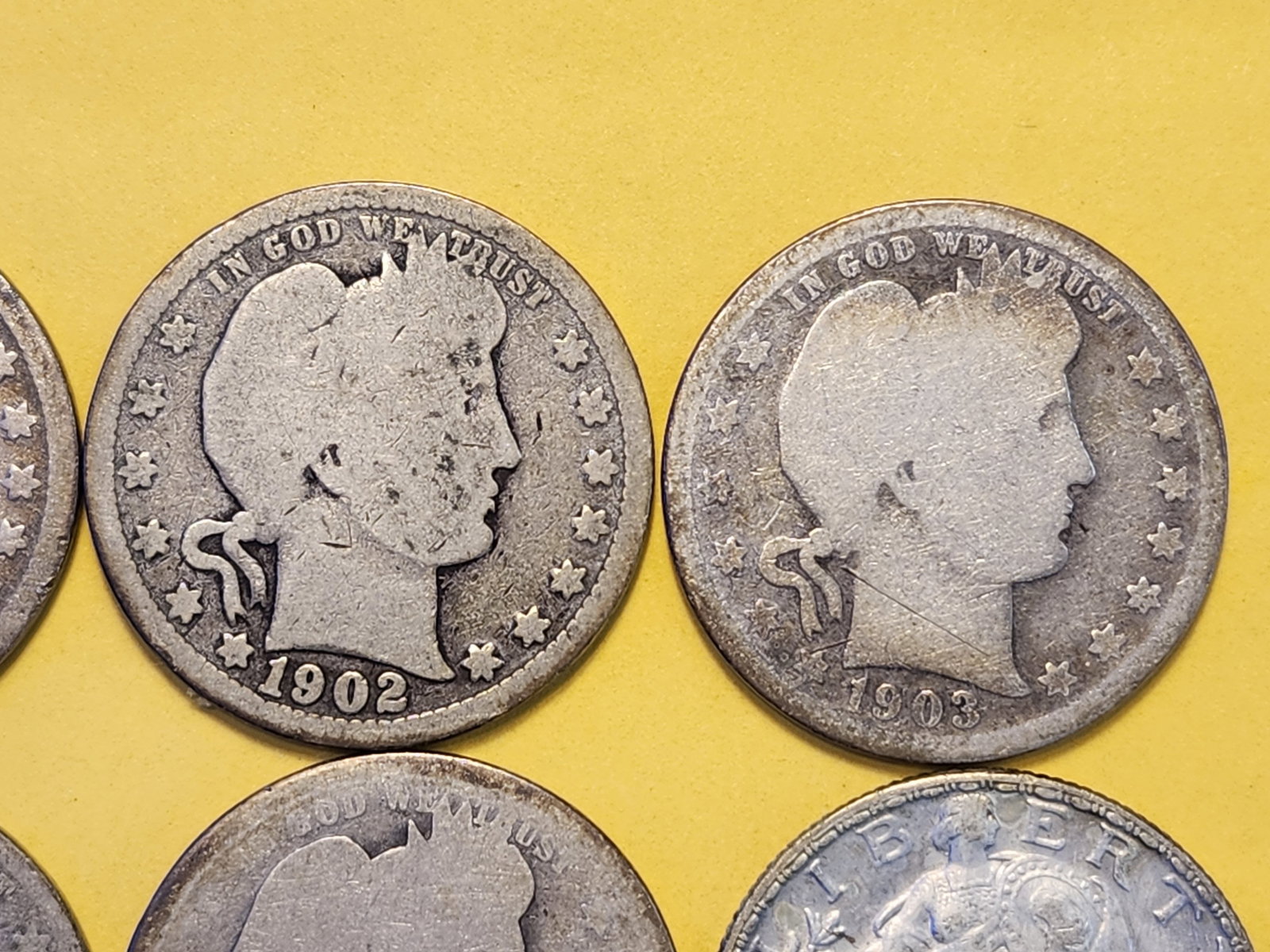 Six Mixed Silver Quarters - 3