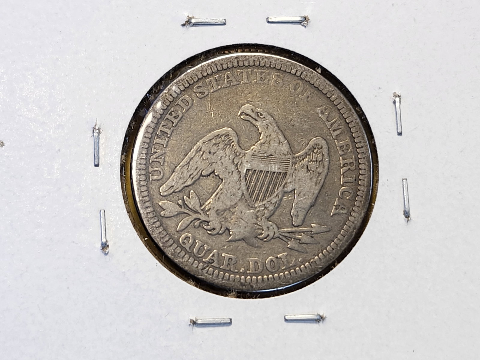 1858 and 1875 Seated Liberty Silver Quarter - 4