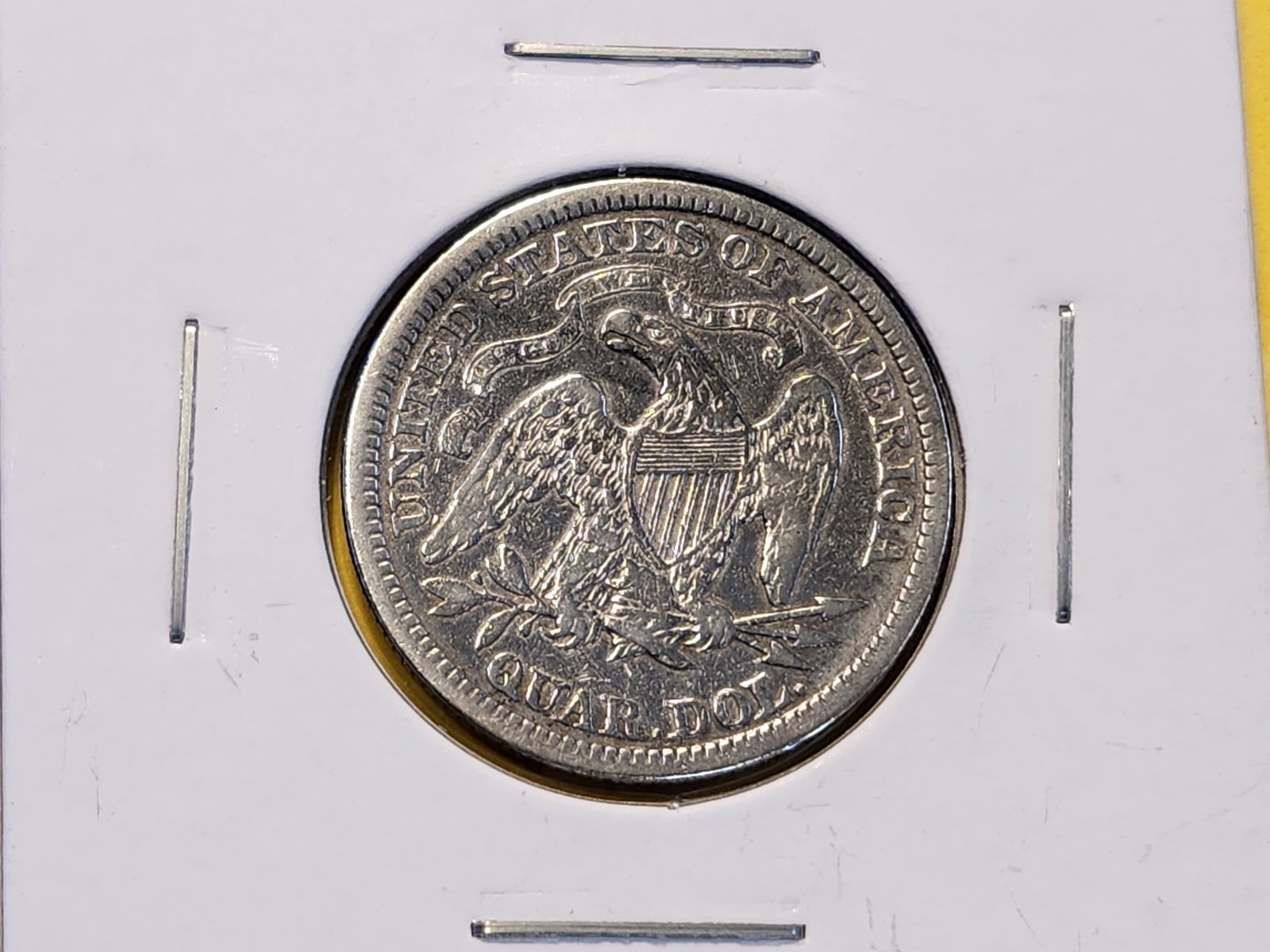 1858 and 1875 Seated Liberty Silver Quarter - 5