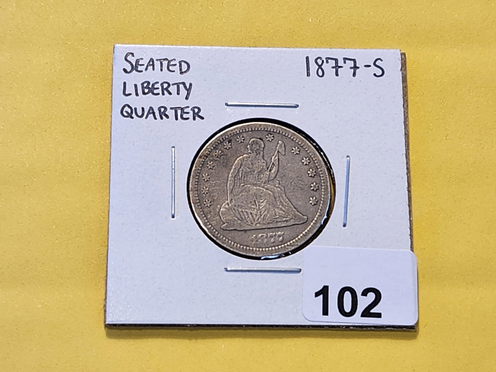 1877-S Seated Liberty Silver Quarter - 2