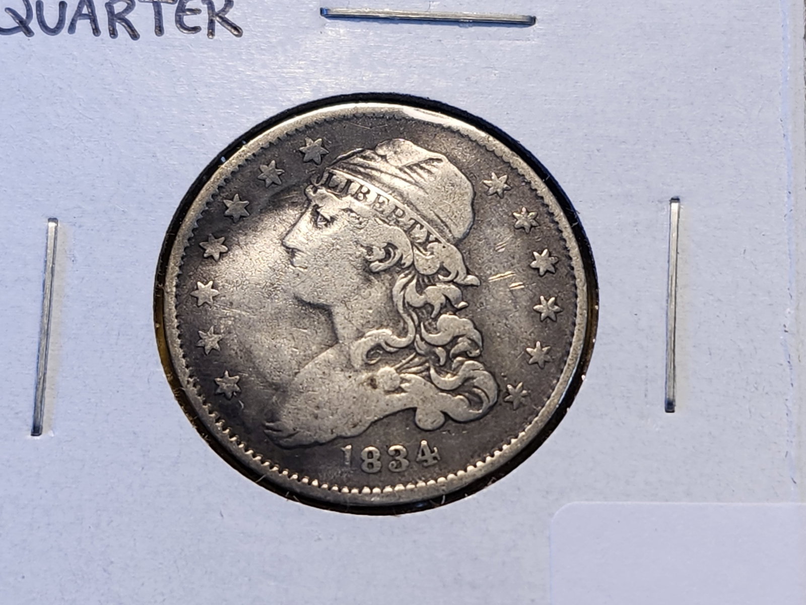 1834 Capped Bust Silver Quarter Small (1 of 4)