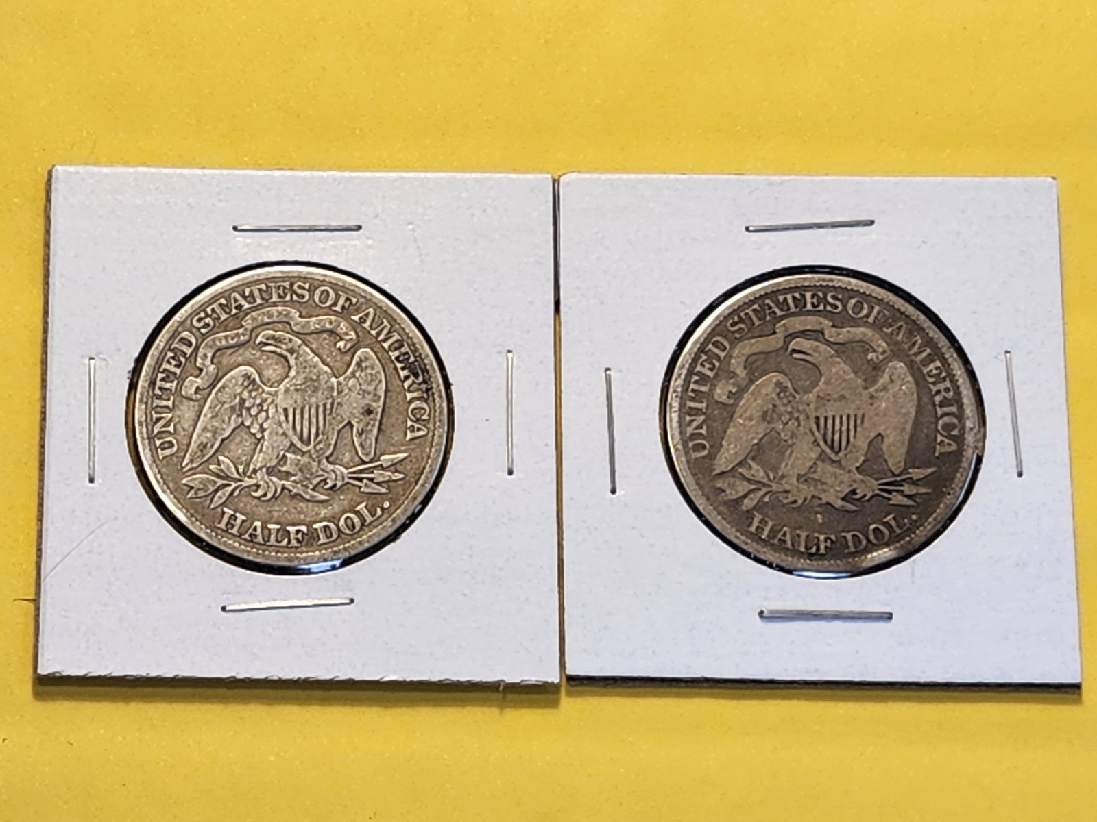 1876 and 1877-S Seated Liberty Silver Half Dollar - 6