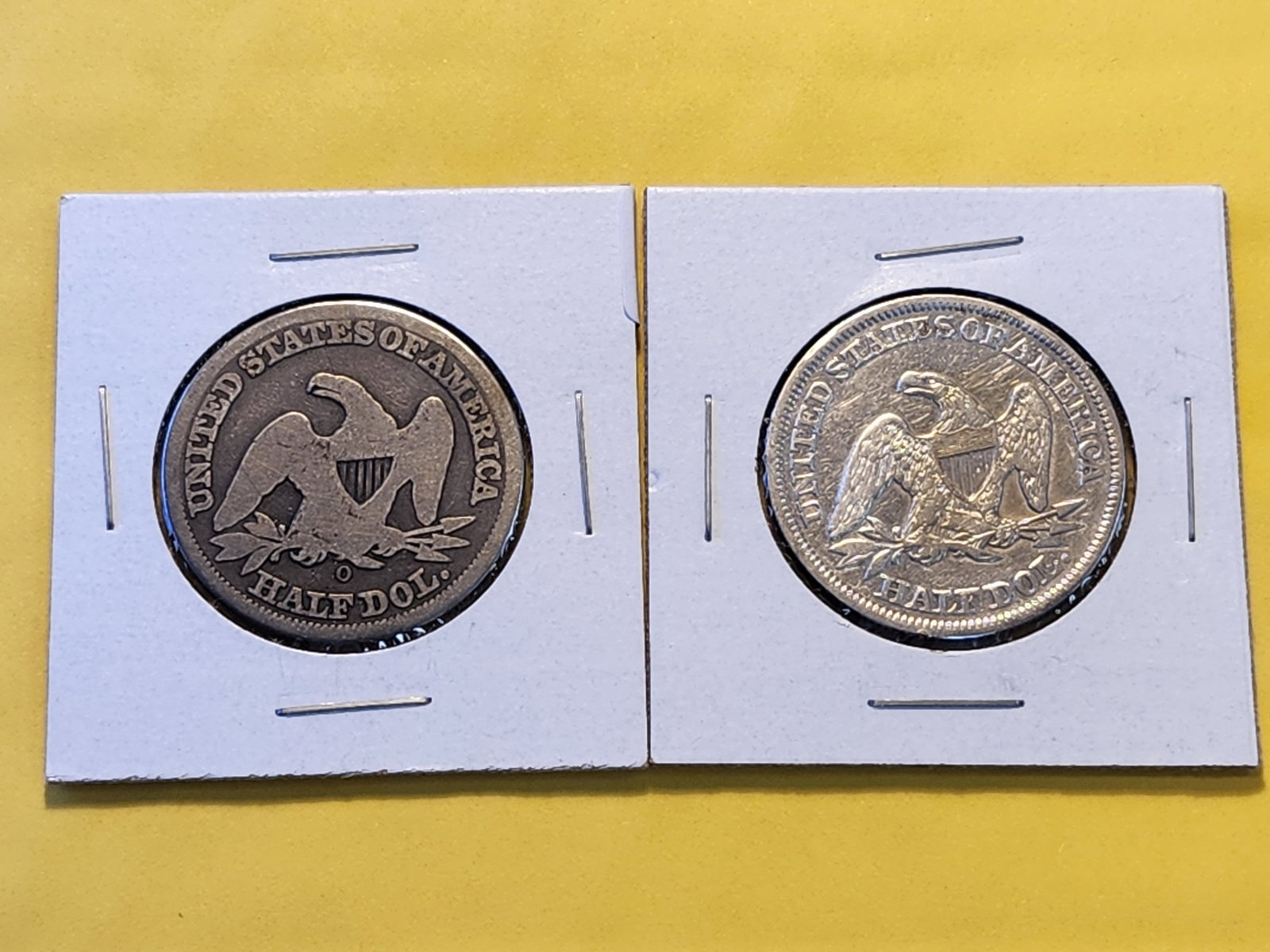1855-O and 1857 Seated Liberty Silver Half Dollar - 6