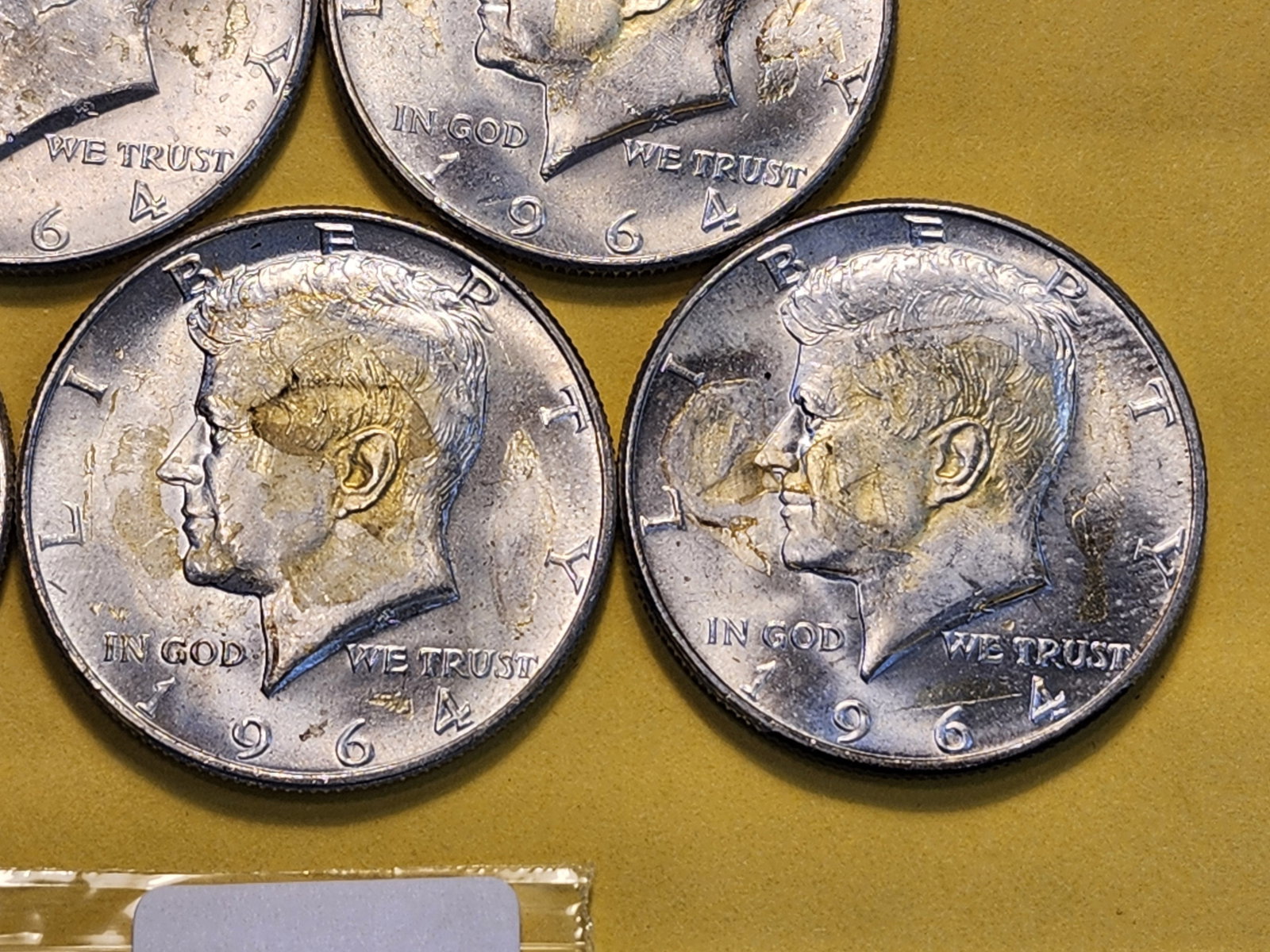 Five Kennedy Silver Half Dollars - 4