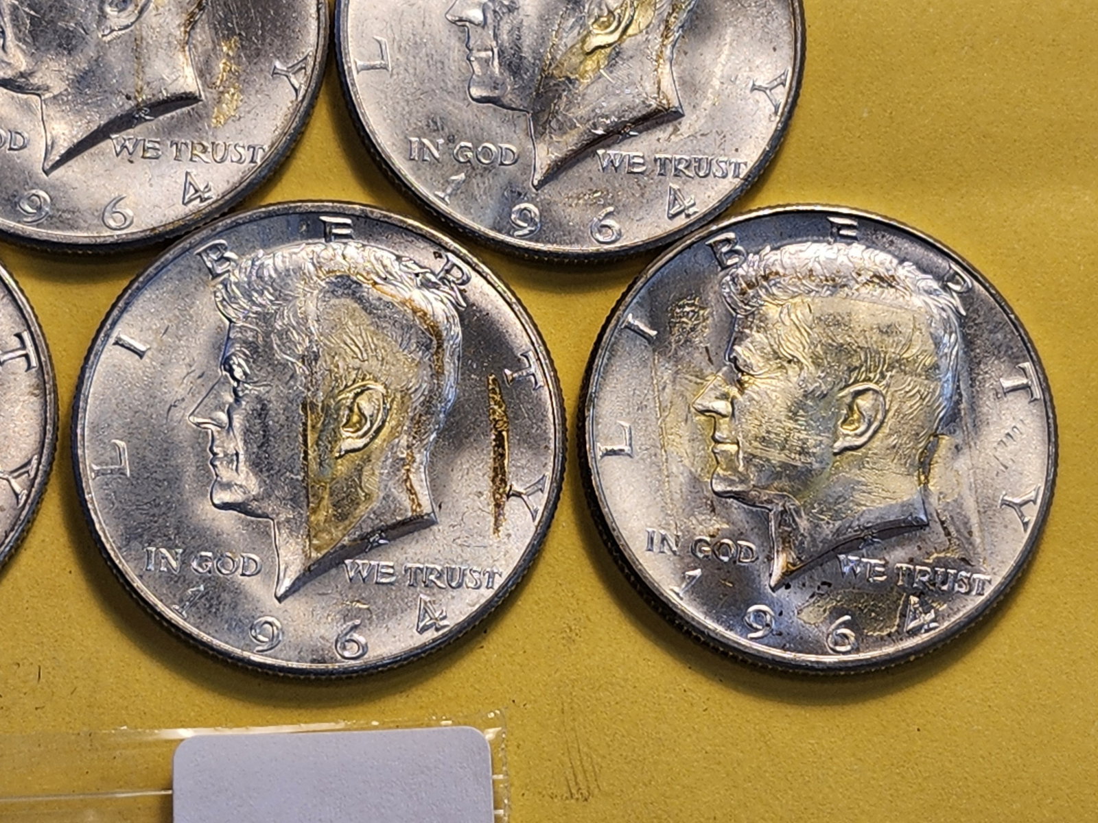 Five Kennedy Silver Half Dollars - 4