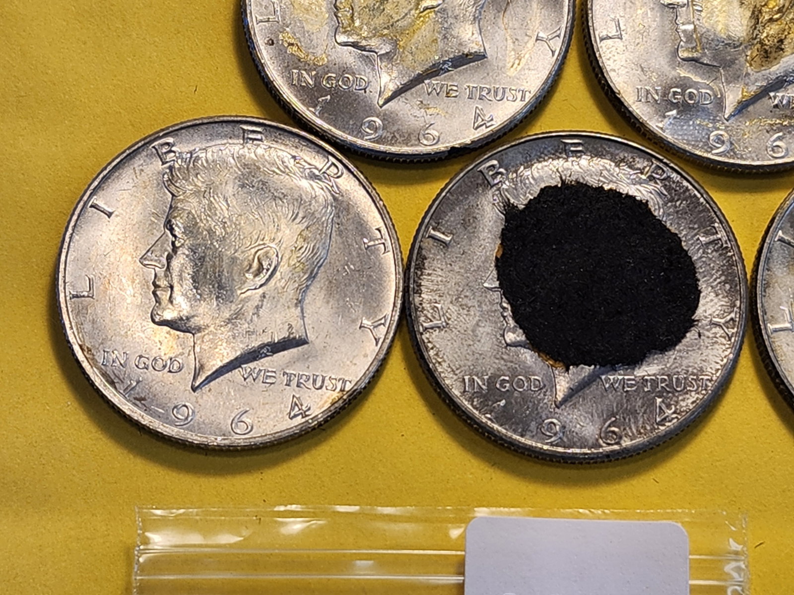 Five Kennedy Silver Half Dollars - 3