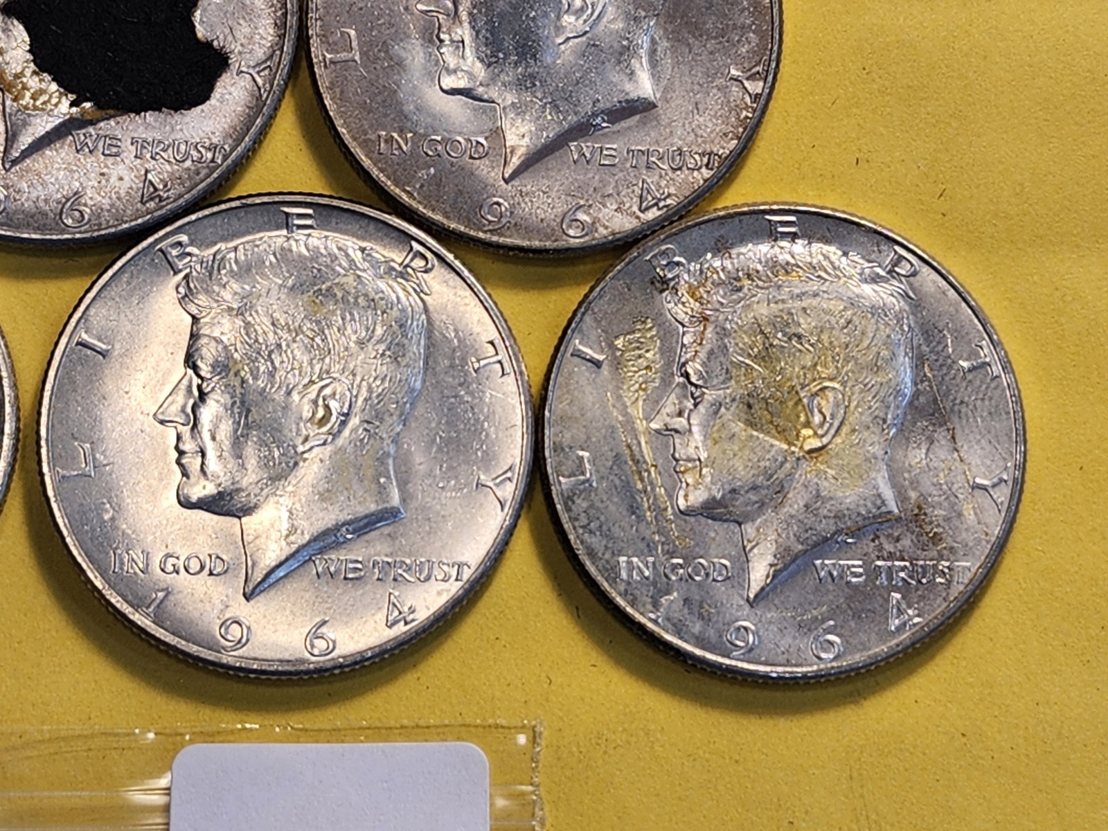 Five Kennedy Silver Half Dollars - 4