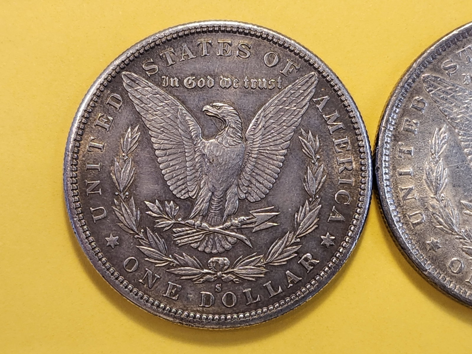 Two About Uncirculated Plus Morgan Silver Dollars - 4