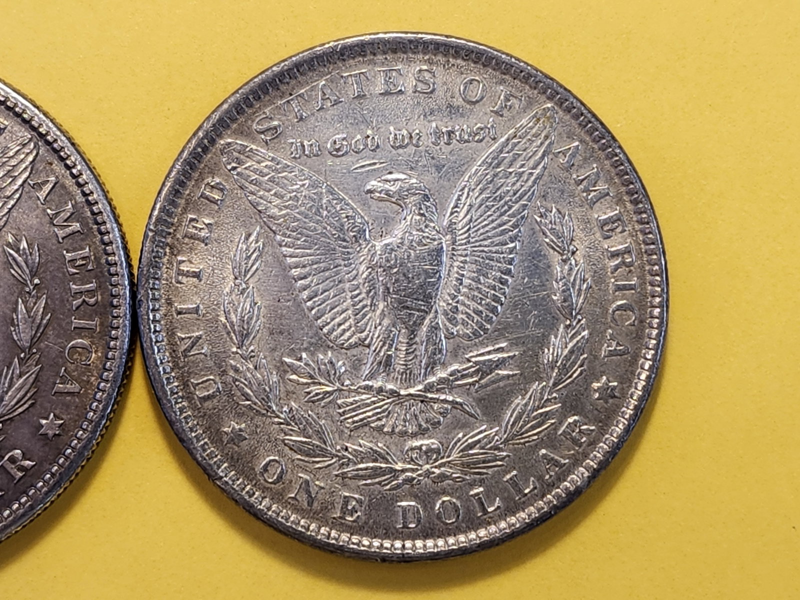 Two About Uncirculated Plus Morgan Silver Dollars - 5
