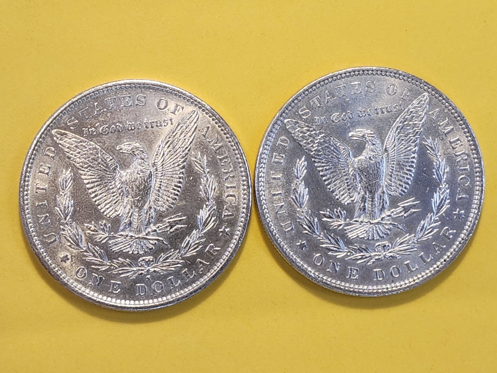 Two Brilliant About Uncirculated Plus Morgan Silver Dollars - 6