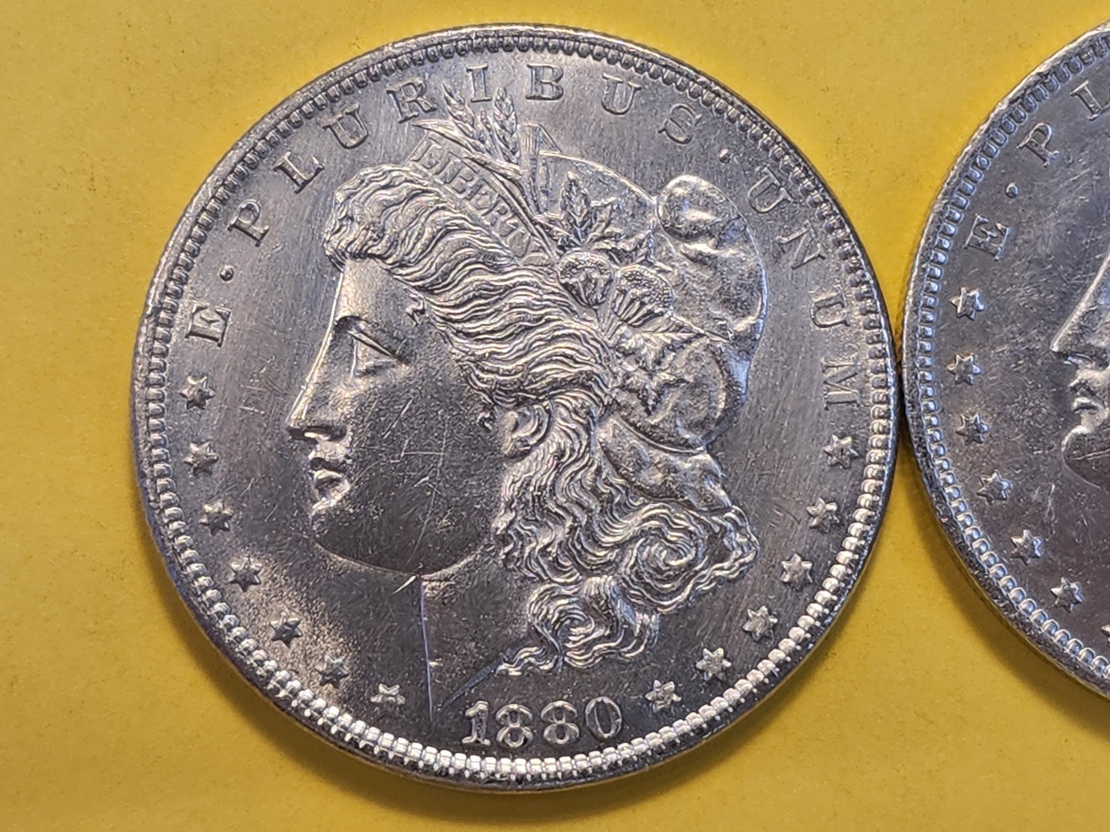 Two Brilliant About Uncirculated Plus Morgan Silver Dollars - 2