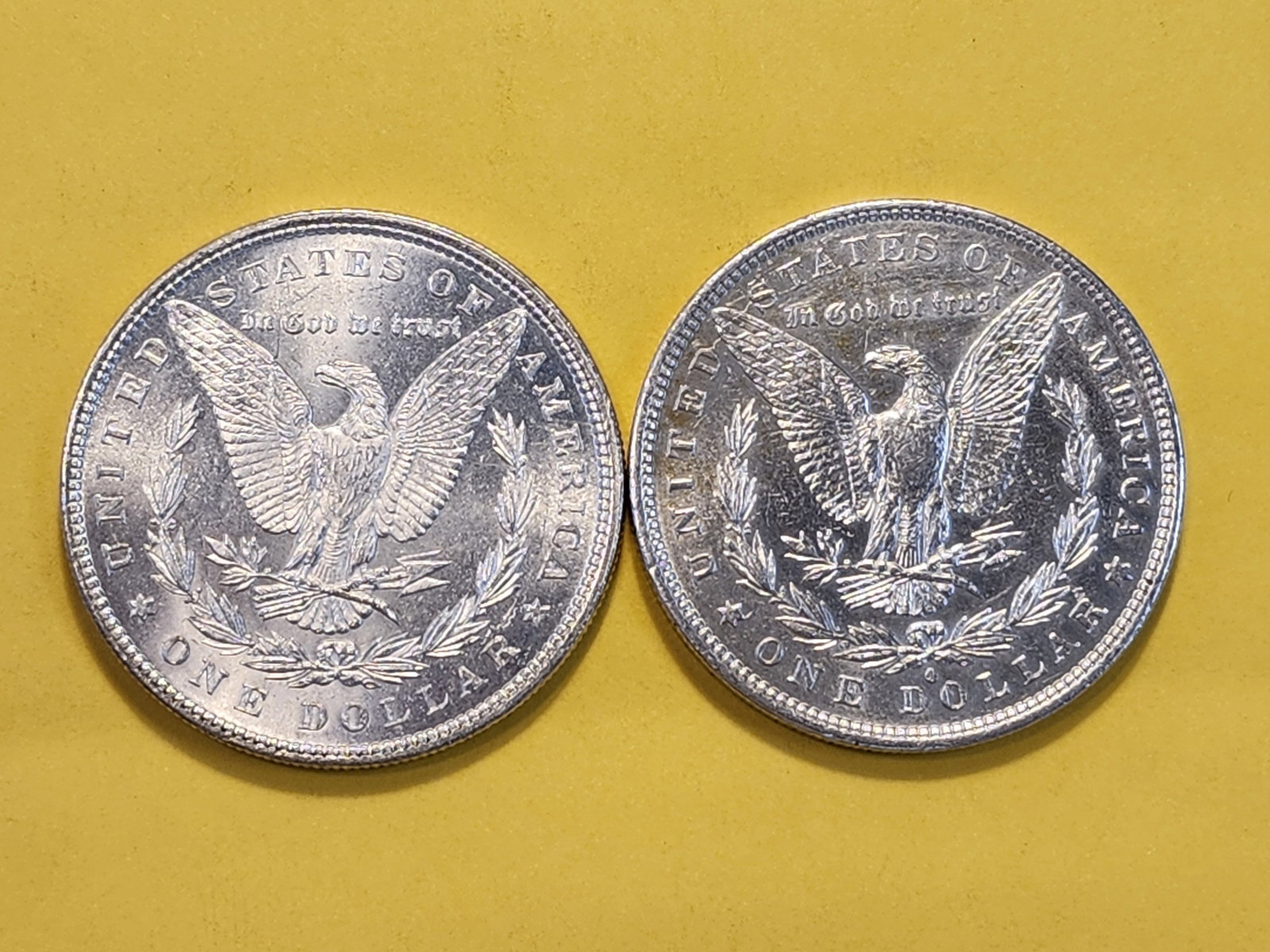 Two Brilliant About Uncirculated Plus Morgan Silver Dollars - 6