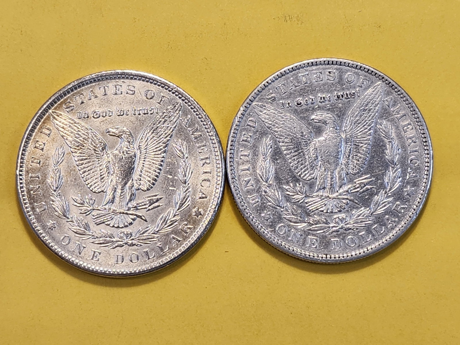 Two Brilliant About Uncirculated Plus Morgan Silver Dollars - 6