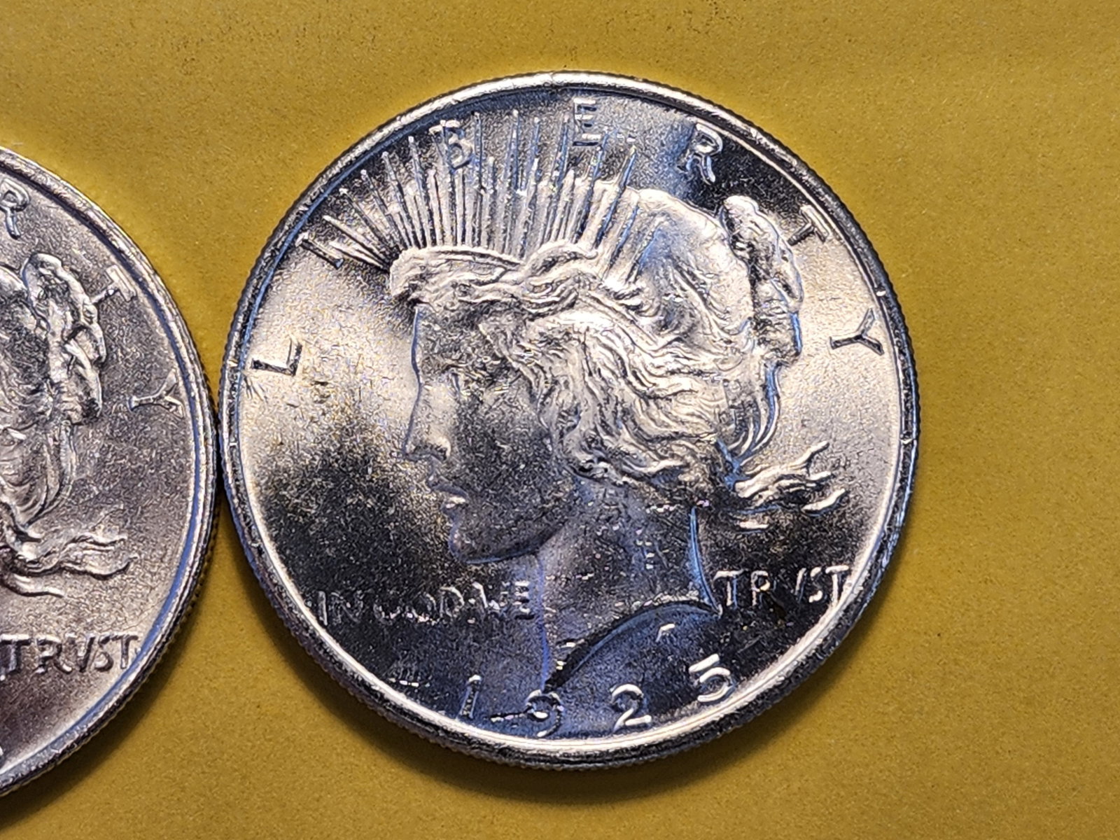 Two Brilliant About Uncirculated Plus Silver Peace Dollars - 3
