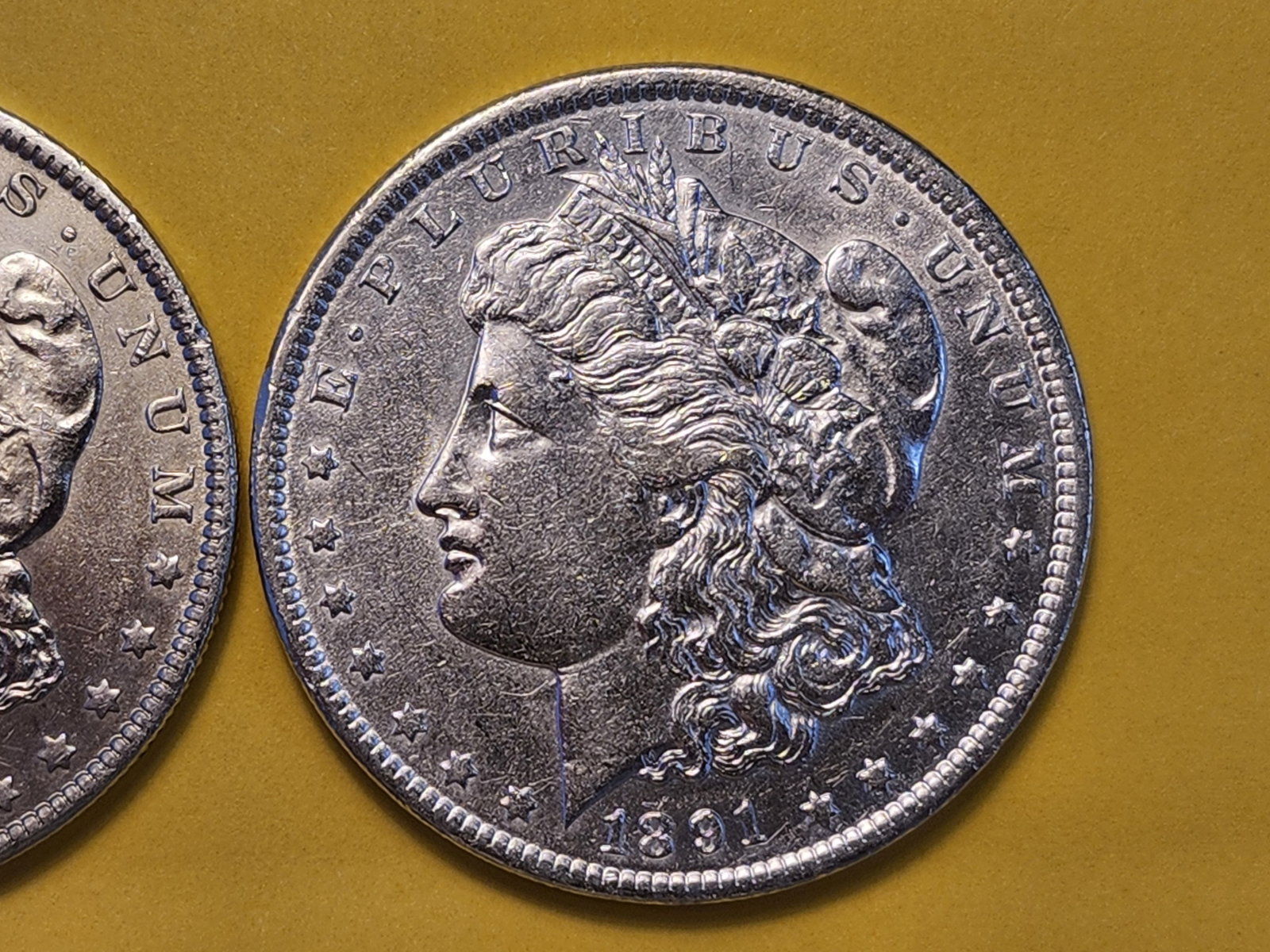 Two Brilliant About Uncirculated Plus Morgan Silver Dollars - 3