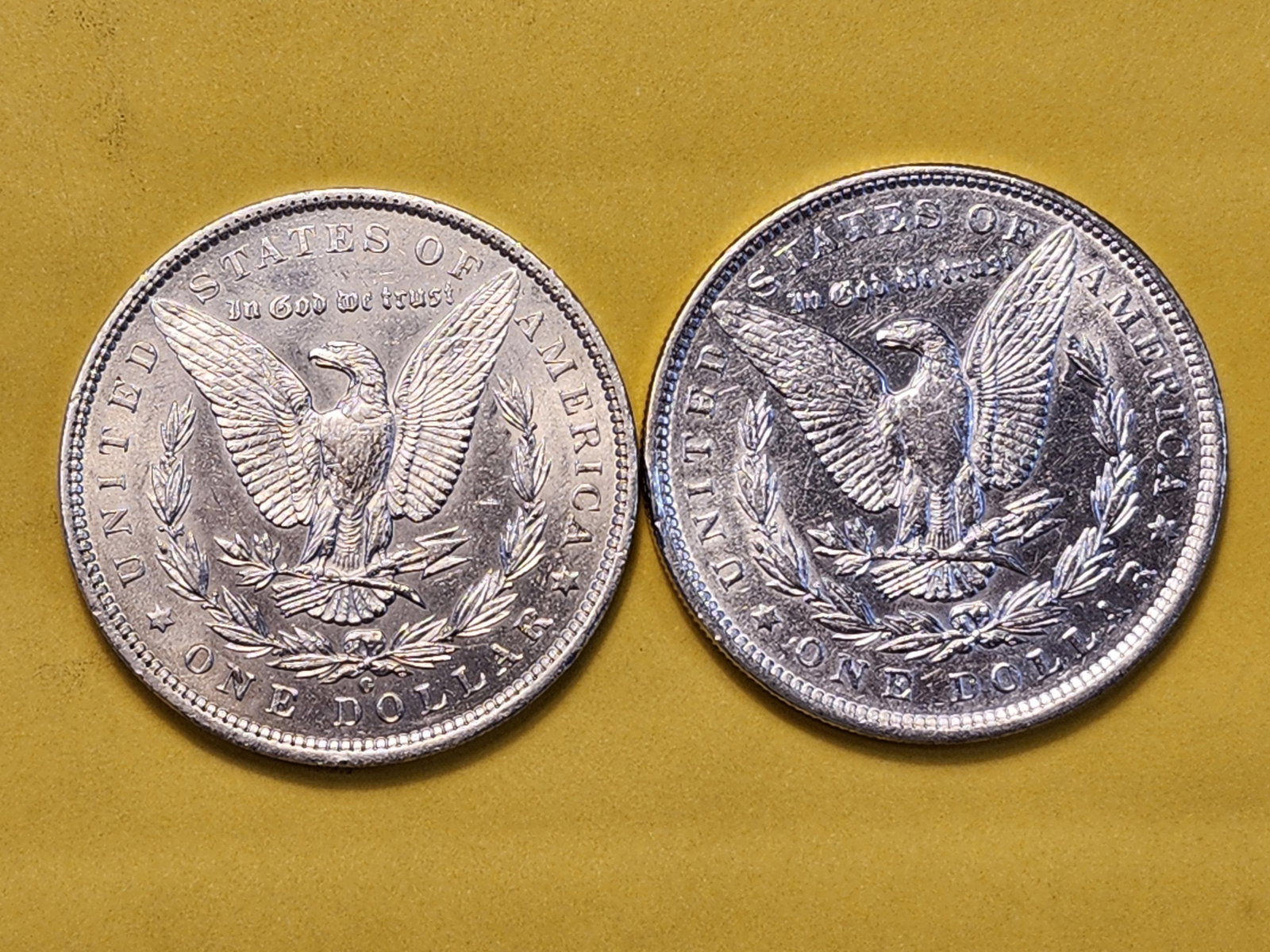 Two Brilliant About Uncirculated Plus Morgan Silver Dollars - 6