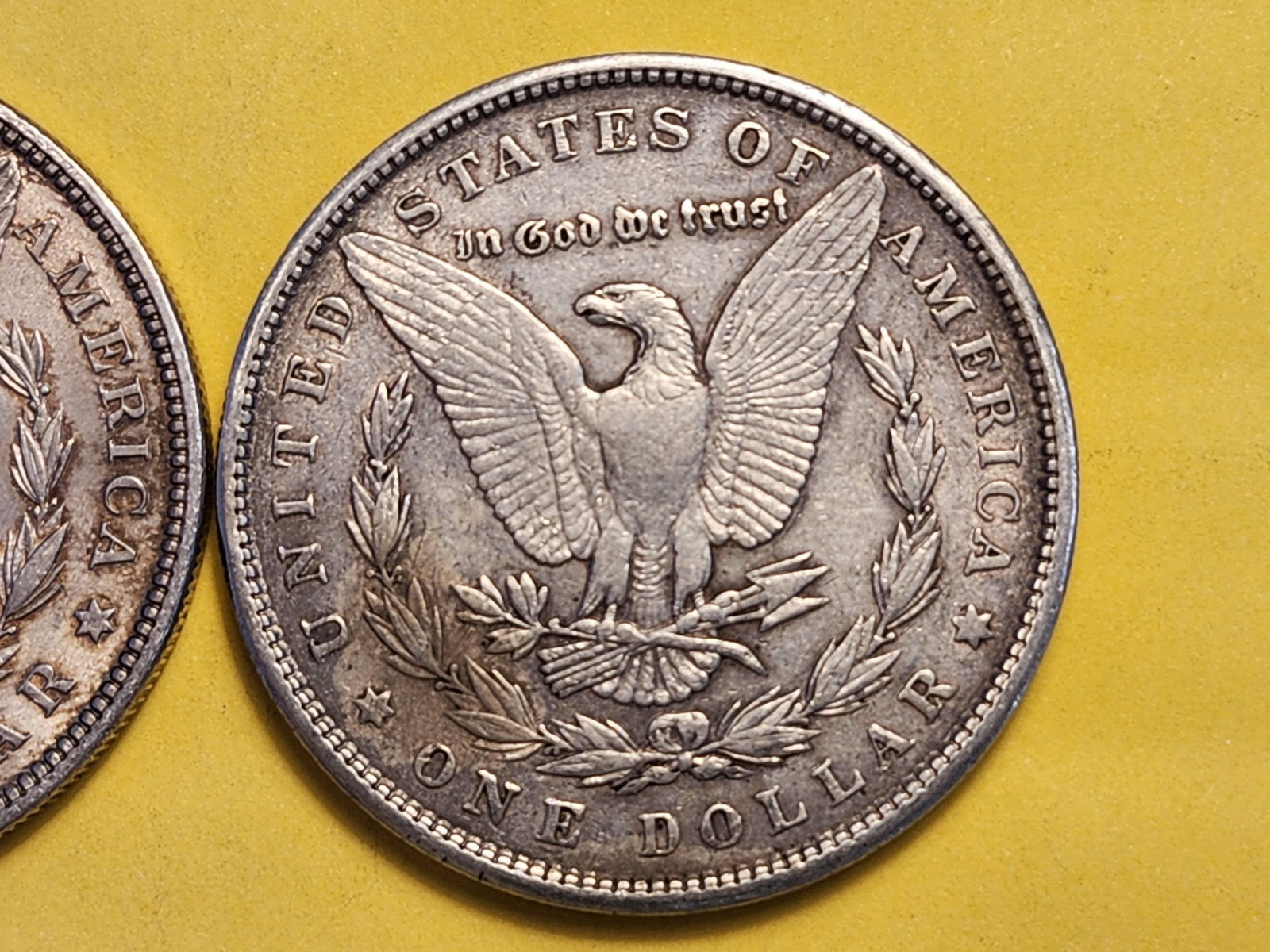 Two About Uncirculated Morgan Silver Dollars - 5