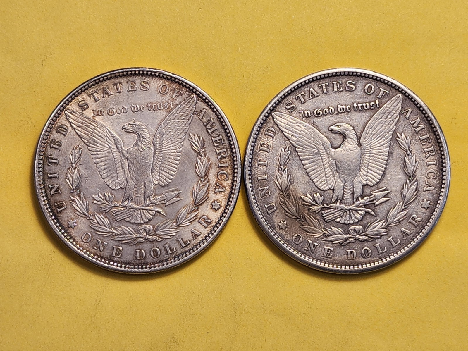 Two About Uncirculated Morgan Silver Dollars - 6