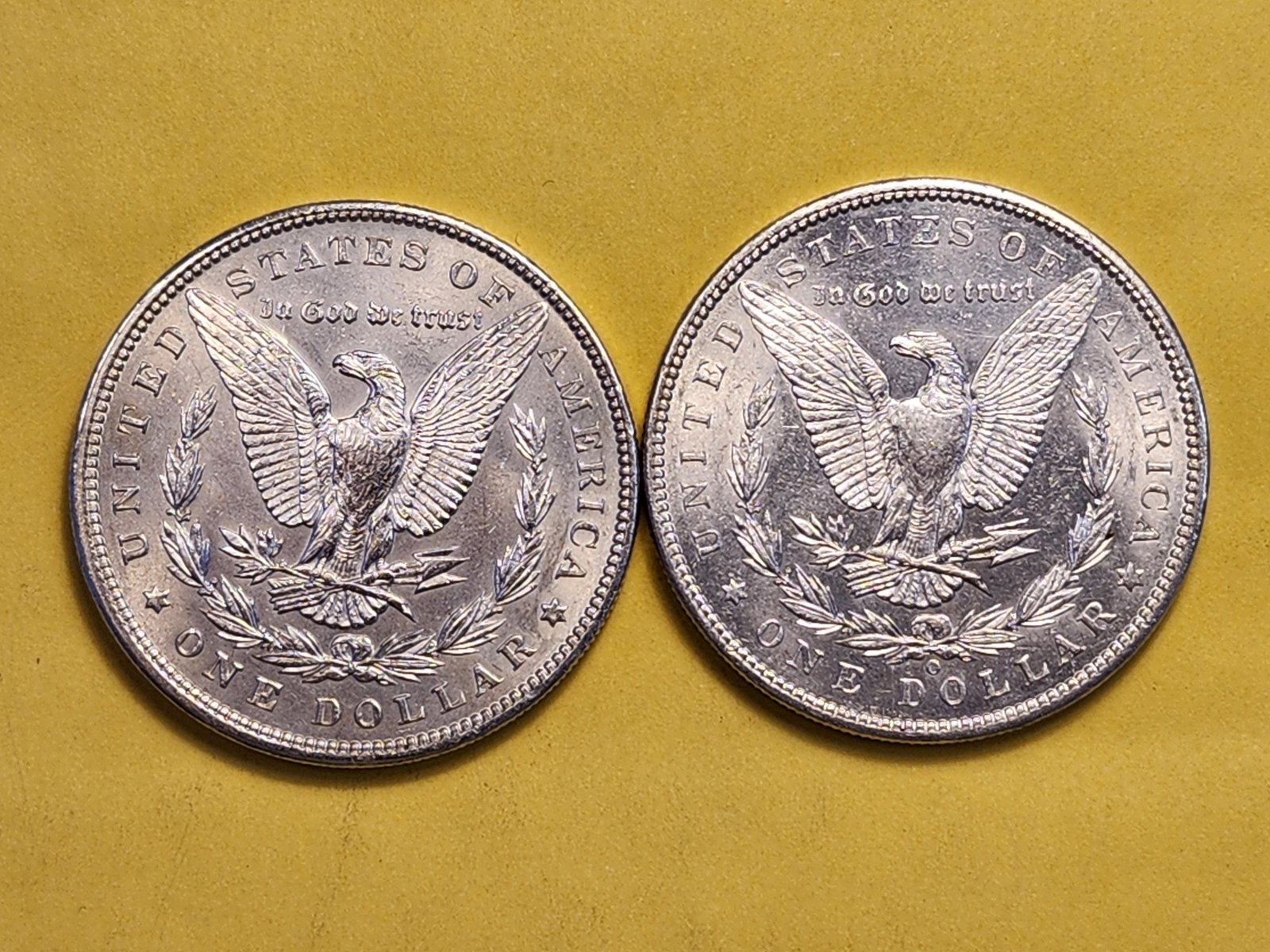 Two Brilliant About Uncirculated Plus Morgan Silver Dollars - 6